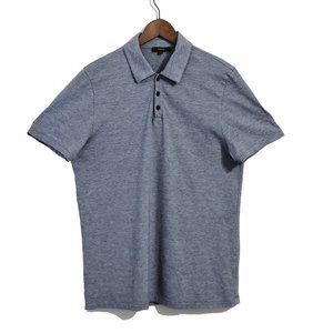 Vince Classic Fit Pinstripe Pima Cotton Polo M